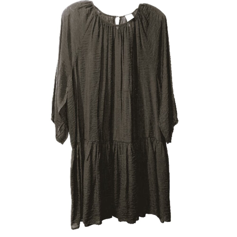 H&M BLACK DROP WAIST DRESS. M